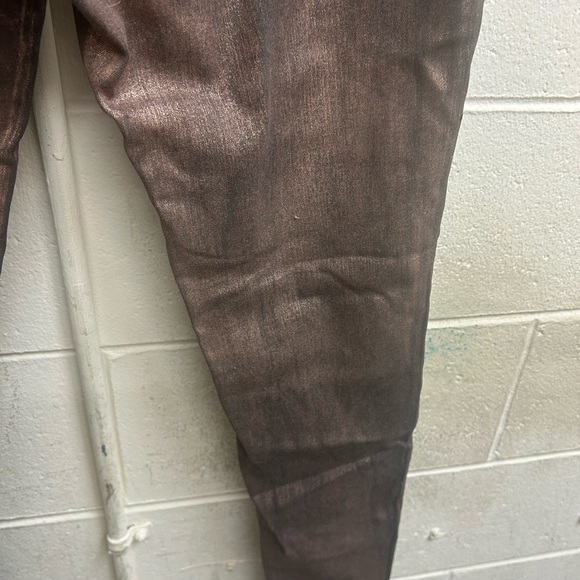 Levi Strauss Jean leggings 33 in copper and black. Button and zipper closure - Picture 3 of 13